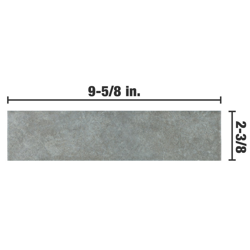 Heritage 2" x 10" Porcelain Stone Look Wall & Floor Tile, Indigo