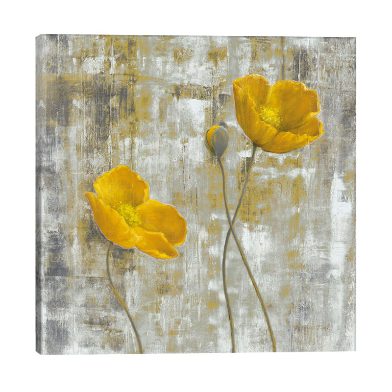 Yellow Flowers I by Carol Black - Wrapped Canvas Painting, 45.72 cm H x 45.72 cm W x 3.175 cm D, No Frame