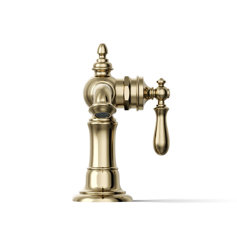 Artifacts Single Hole Bathroom Faucet with Drain Assembly, Vibrant French Gold