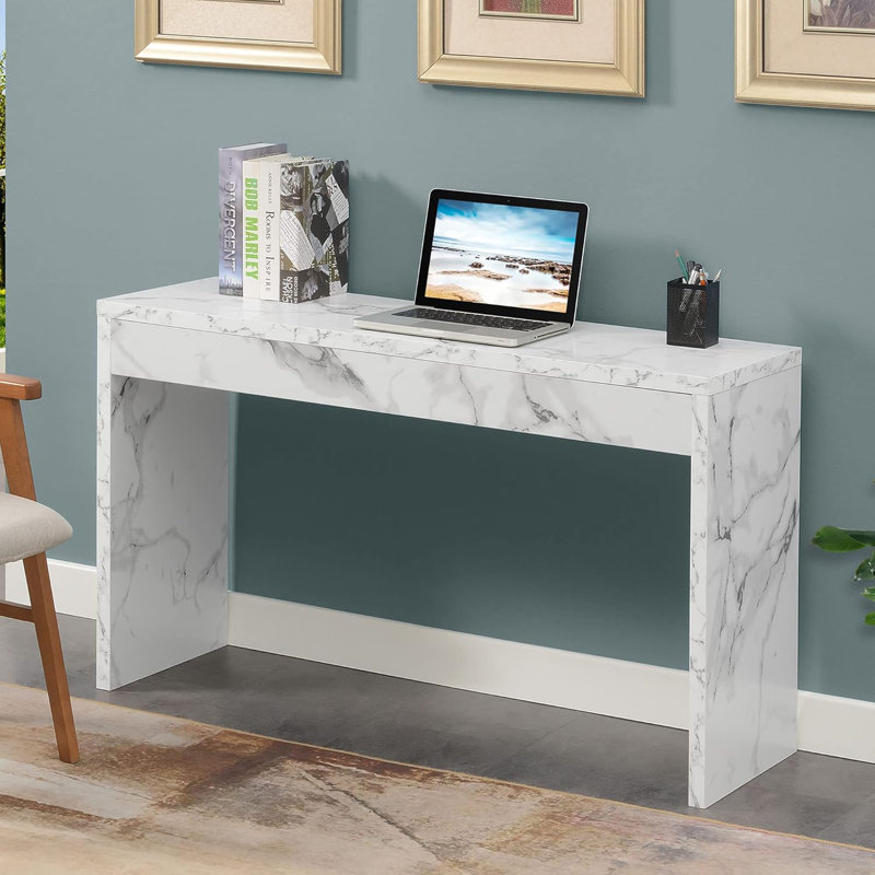Cammock 121.92cm Console Table, White Faux Marble