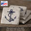 Ensemble de 4 sous-verres en pierre de travertin naturel Anchor avec envers de protection en liège