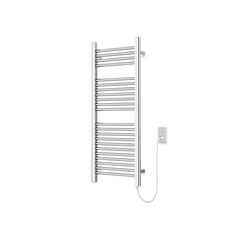 Denby Wall Mount Electric Towel Warmer, Chrome, 44" H x 18" W x 5.19" D