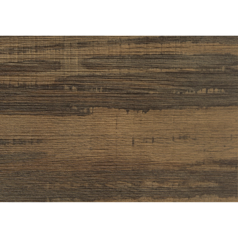 Bureau d'ordinateur de 122 cm (48 po) de long, stratifié brun, structure en métal noir, rangements intégrés, pattes en métal, espace de travail compartimenté