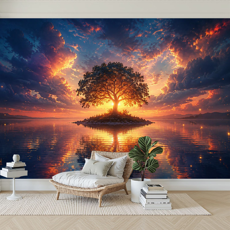 Papier peint adhésif auto-adhésif moderne pour la chambre à coucher L 69 po x l 96 po Peel and Stick