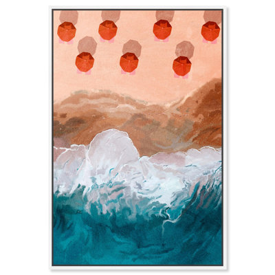 Art mural moderne sur toile de plage