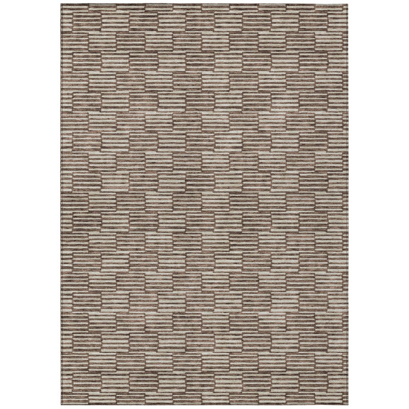 Tapis intérieur / extérieur brun lavable 3 pi x 5 pi