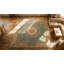 Green Color Floral Medallion Design Antique Square Flatweave French Aubusson Rug