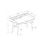 Bureau d'ordinateur de 48 pouces avec huche et casiers de rangement, finition aspect bois naturel