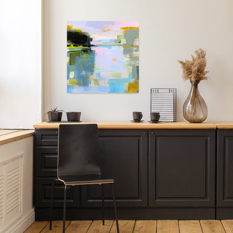 Chauncey Creek, paysage contemporain abstrait, art naturel, H 18 po x l 18 po