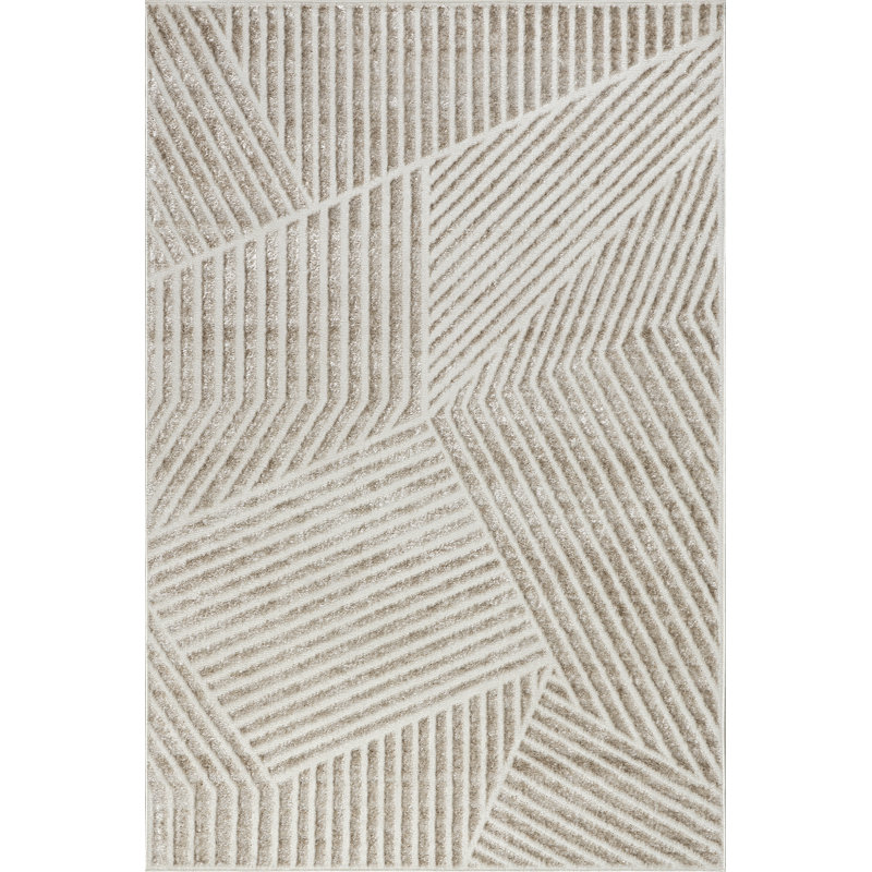  Xoey Modern Geometric Area Rug, Rectangle 9' x 12'