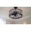Ventilateurs de plafond en cristal de 20 po, ventilateur de lustre en cristal moderne en cage, 6 vitesses de ventilateur, Fandelier silencieux pour chambre à coucher de chambre de bébé-105752799