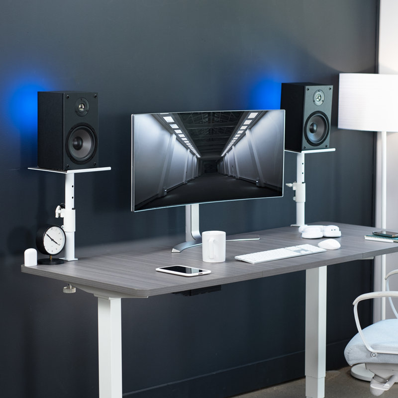 Support pour enceinte de bureau Vivo, Blanc