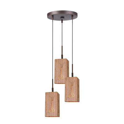 Luminaire suspendu rectangulaire à 3 lumières Newsom