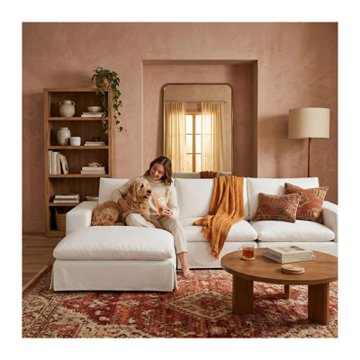 Boneless 161.2" Oversized Cloud Sectional Sofa, Feather & Foam Filled U-Shaped Modular Couch with 35.4" Extra