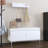 Wall-Mounted and Storage Bench Set with hook and 2 doors