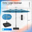 Parasol d'extérieur double face avec base incluse-1891274496