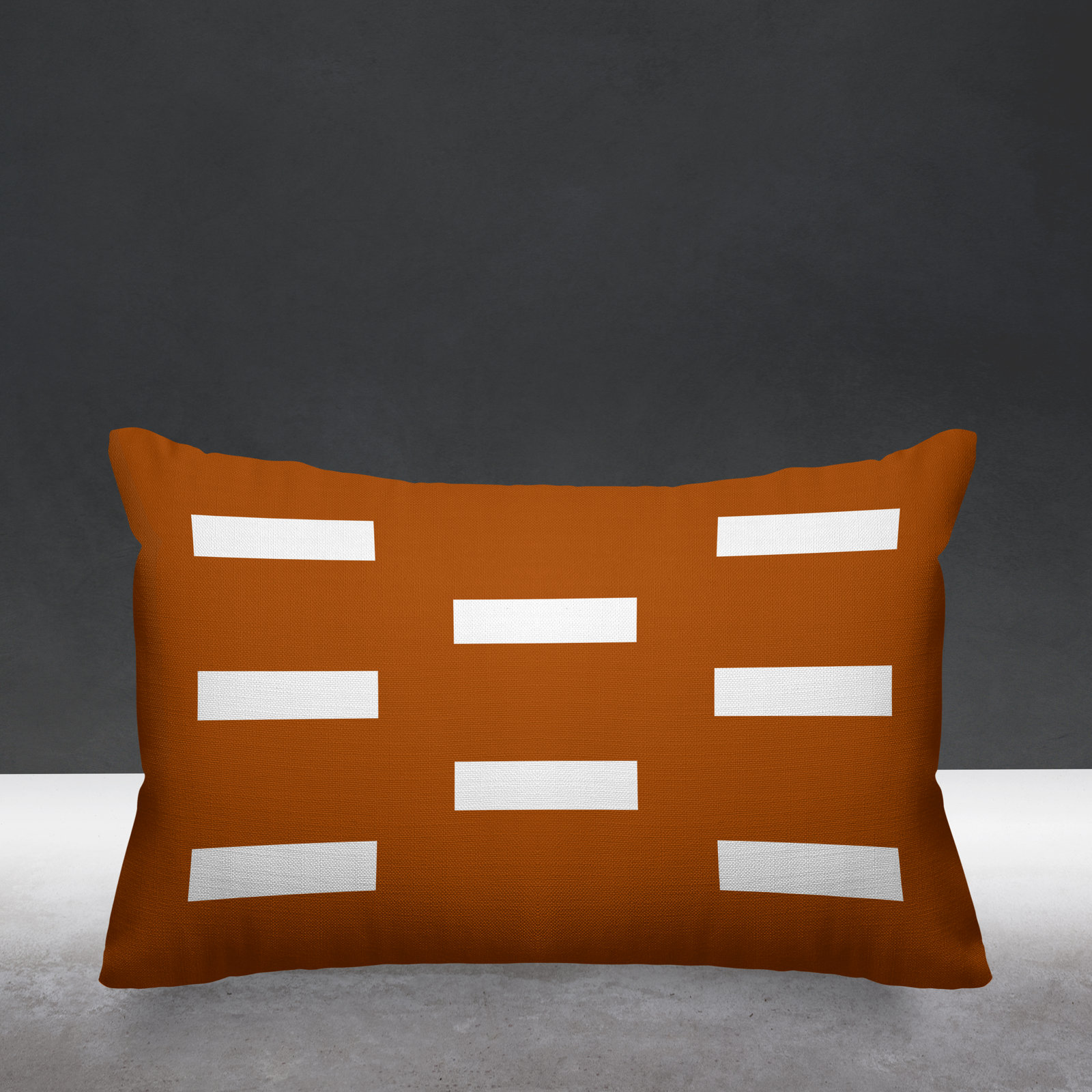 Luella Geometric Indoor/Outdoor Throw Pillow, Burnt Orange