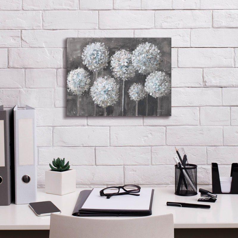 «Simple Agapanthus Gray» par Danhui Nai, art mural sur toile