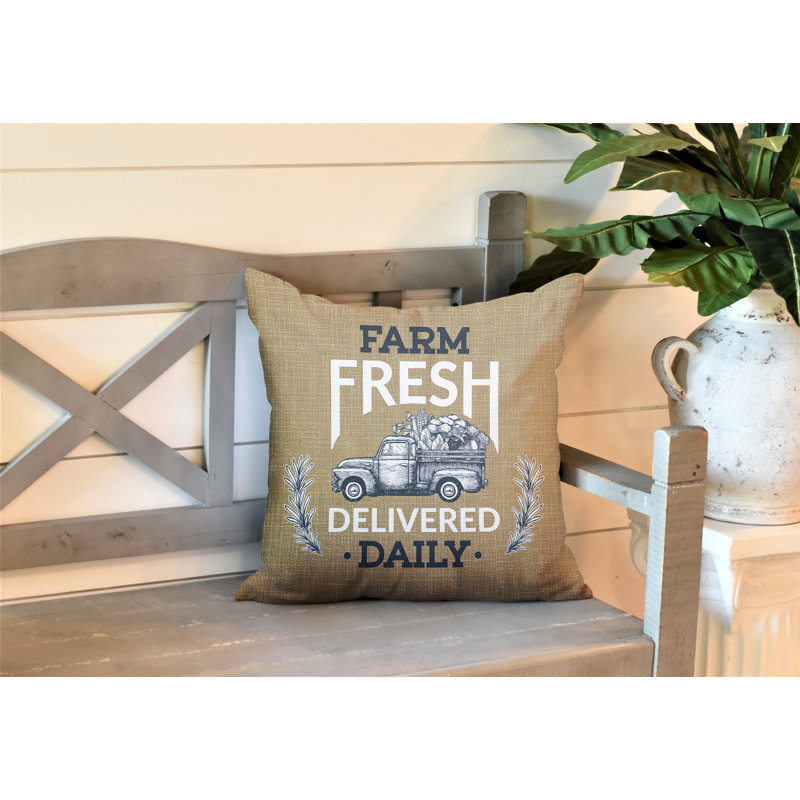 Coussin intérieur / extérieur Ringo Farm, Beige, L 19 po x H 19 po