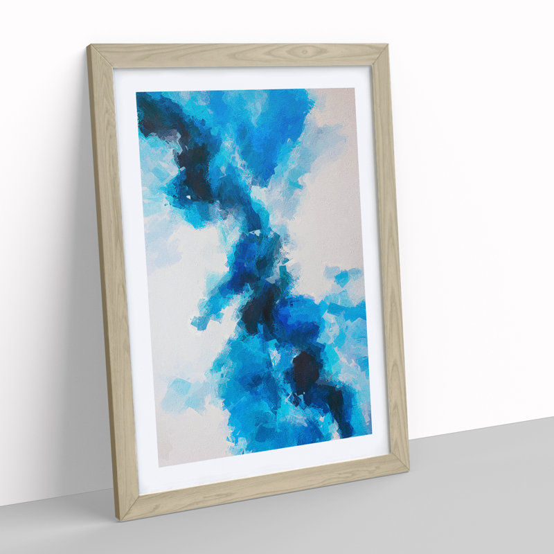 Only Memories Abstract - Framed Print, 64cm H x 46cm W x 2cm D, Oak