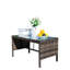 Table basse d'extérieur 1 table basse avec verre trempé transparent