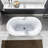 56" x 32" Freestanding Acrylic Bathtub with Wide Rim for Faucet Installation (Faucet Not Included)-58955084