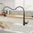 Commercial Black Kitchen Faucet With Pull Out Sprayer, Single Handle Single Lever Kitchen Sink Faucet