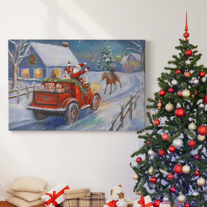 Christmas Holiday Arts - Toile tendue avec châssis XMA171646, H 32 po x l 48 po