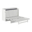 Commode lit escamotable en bois avec tiroir de rangement, station de charge intégrée et matelas Tucson-738224863-738224862