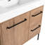 Lavabo en résine blanche et meuble-lavabo à porte à fermeture en douceur de 36 po en contreplaqué - Optimisez le concept de votre salle de bain avec lavabo, charnières et rangement spacieux