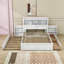 Lit plateforme en bois avec lit gigogne, tablettes et tiroirs Preli-93363208