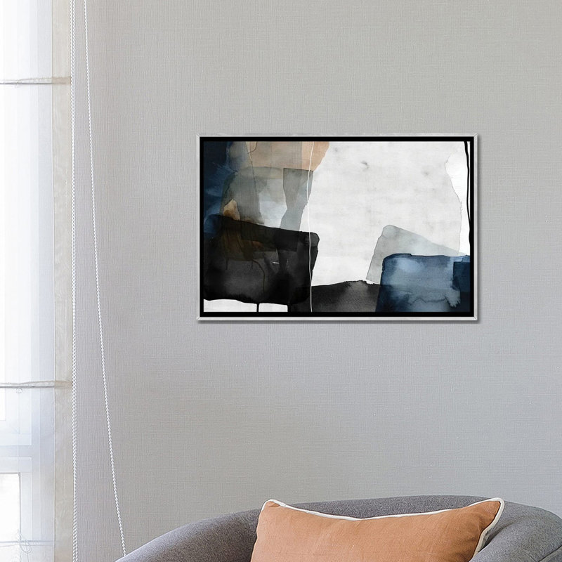 Shades Of The Deep - reproduction d'art murale - toile encadrée, Argent argent, H 18 po x l 26 po
