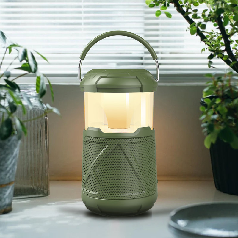 Haut-parleur portatif Bluetooth pour lanterne d'extérieur, Vert