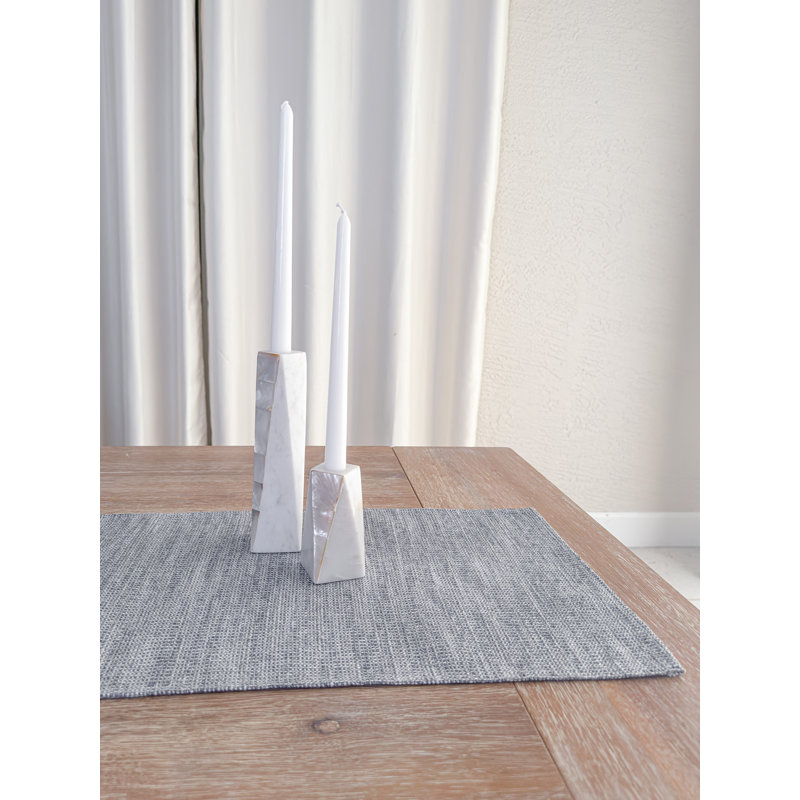 Gray Fabric Rectangle Indoor/Outdoor Placemat