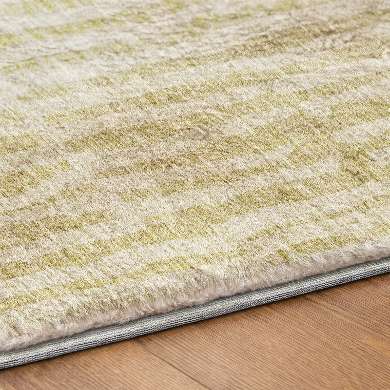 Tapis à poils longs de qualité supérieure lavable à la machine Dream ADS674, Beige, 10 pi x 14 pi
