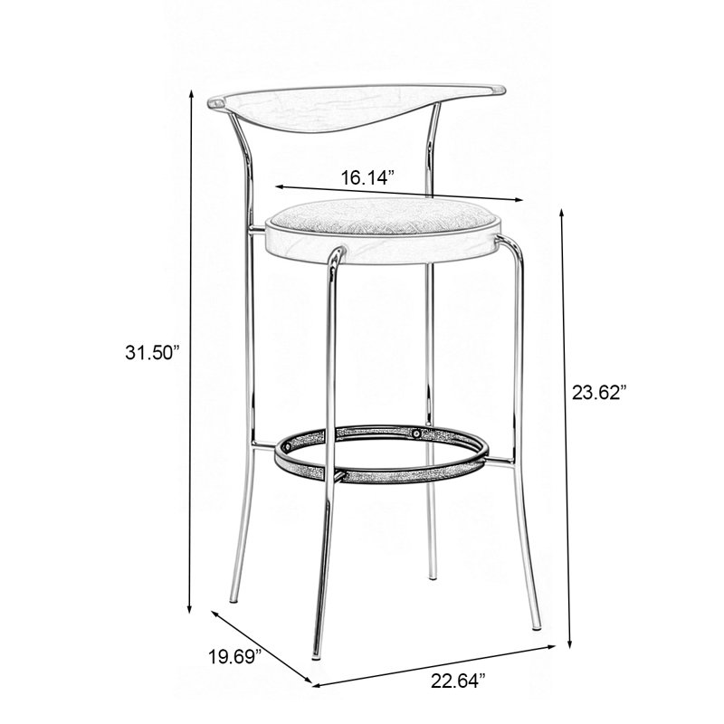Chaise d'appoint verte à dossier bas (ensemble de 2), 23.62