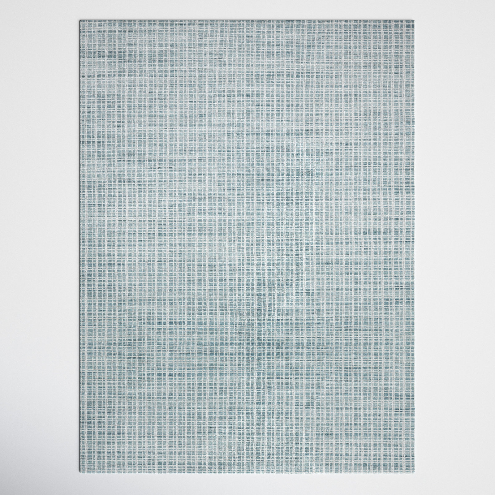 Hannon Blue Hand-Woven Geometric Rug, Rectangle 9'6" x 13'6"