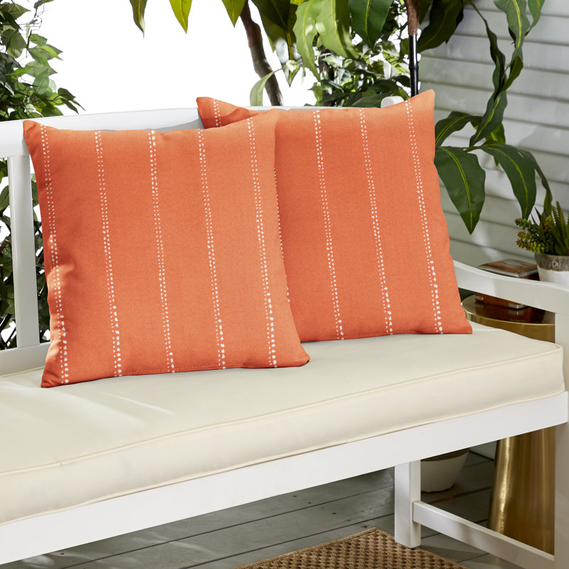 Housse et insert de coussin Mason Dot, Orange, Carré 16 po