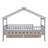 Gray Twin Size Wood House Bed Space Saving Drawers Safe Kids Bedroom-1517009848