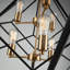 Lustre géométrique de style bougie 6 lumières Holzman