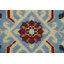 Tapis de couloir bleu clair en laine 3x8