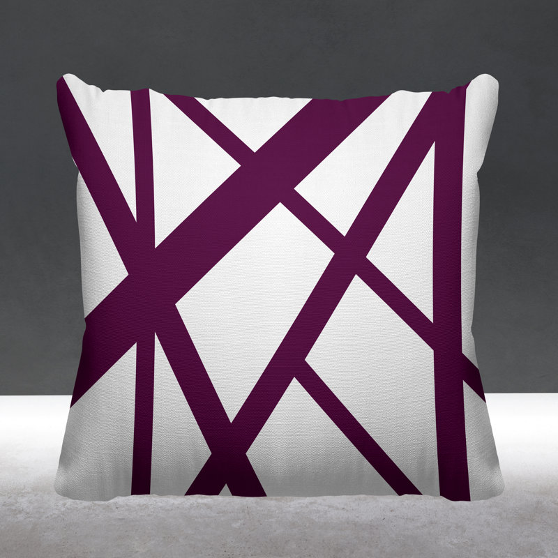Shelly Outdoor Reversible Throw Pillow, 19W" x 19H", Purple