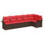Ensemble de canapé de jardin avec coussin 6 pièces vidaXL-560667775