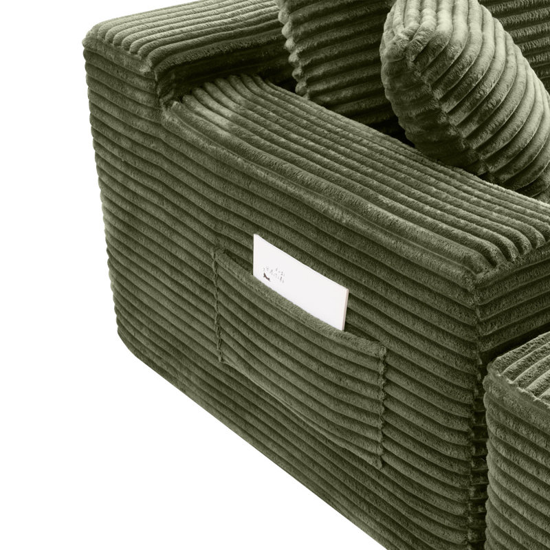 Canapé modulaire en forme de U 94,5 po avec assise profonde, aucun assemblage requis, canapé-lit modulaire pour salon, chambre à coucher, appartement