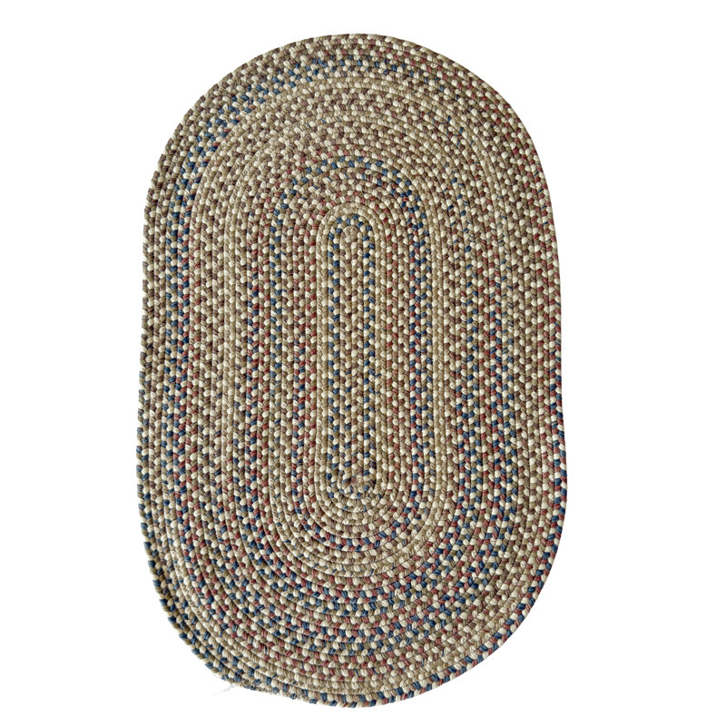 Érable, Ivoire / multicolore, Ovale 3 pi x 5 pi