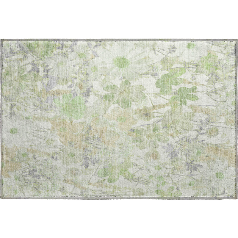 Tapis floral Premium Elize AMF1506 lavable à la machine, Rectangle 1 pi 8 po x 2 pi 6 po