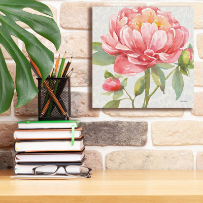 Epic Graffiti 'Pink Flora 2' by Leslie Trimbach Canvas Wall Art