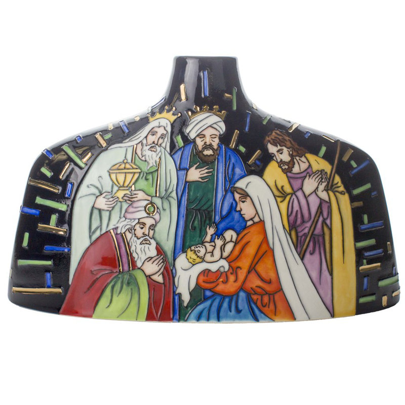 Vase de table en porcelaine 7 po anielka Multicolore