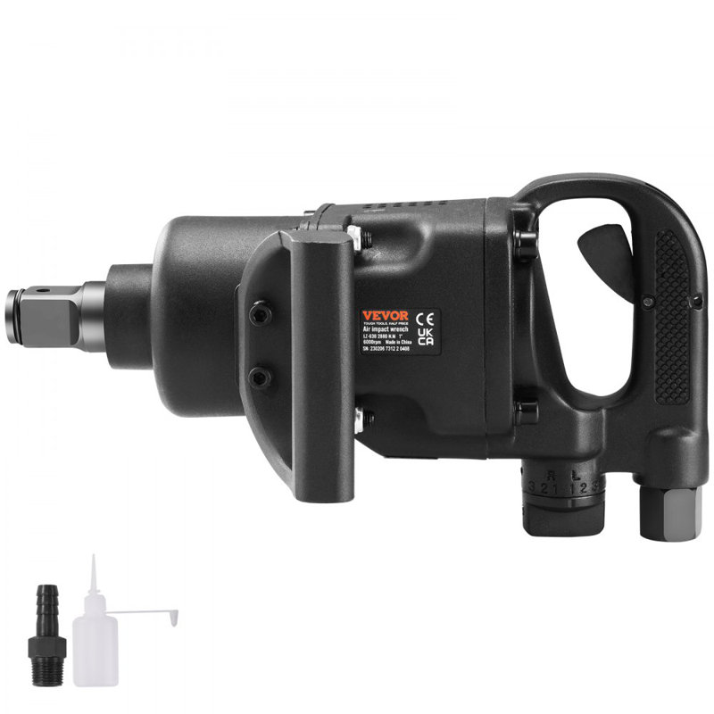 1 Inch Air Impact Wrench, Up to 2730 ft-lbs Reverse Torque Output 1" Pneumatic Impact