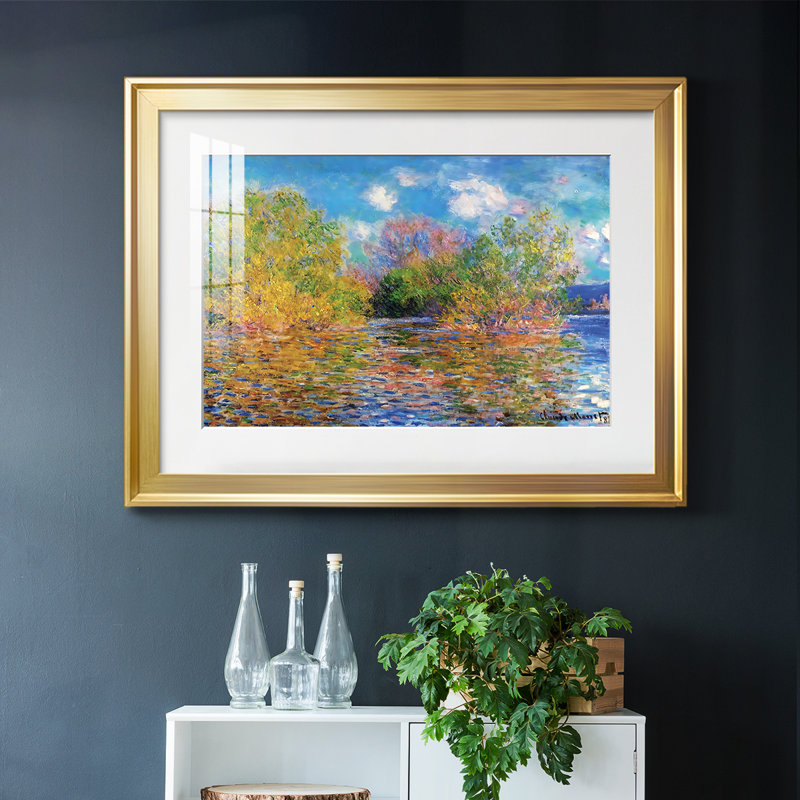 La seine près de Giverny, 1888, Or, H 15 po x l 21 po x P 1,5 po